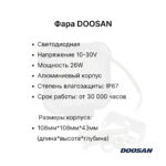 Фара передняя DOOSAN D15-20S(C)5, D30-35S(C)5