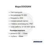 Фара передняя DOOSAN D33-35NXP, D50SC-5