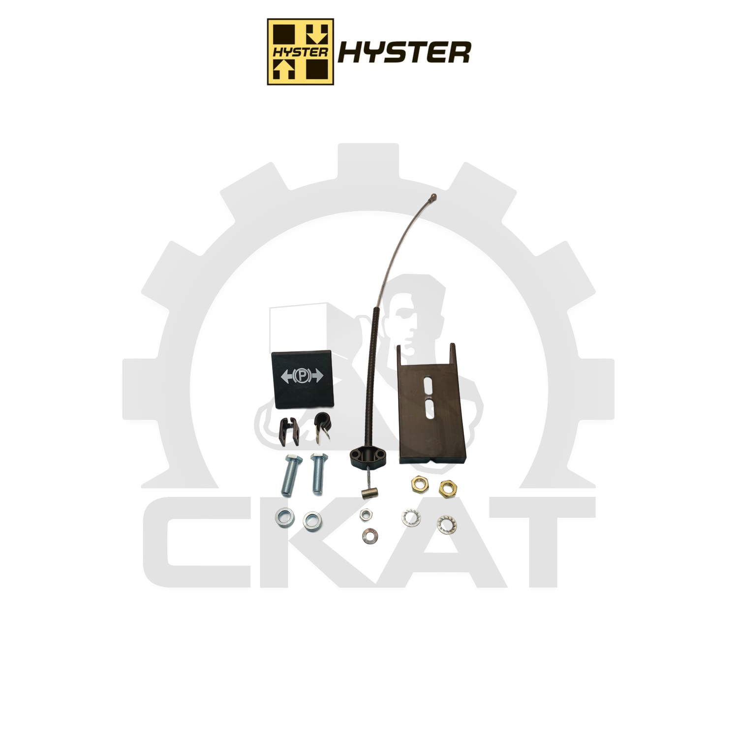 Трос тормоза стояночного Hyster J1.5-2.0XN(T), установочный комплект с ручкой