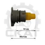 Пробка банки АКБ 69,5 мм без логотипа серая