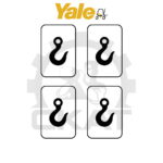 Наклейка КРЮК обозначение точки крепления Yale MP13-30, MS10-16, MR14-25