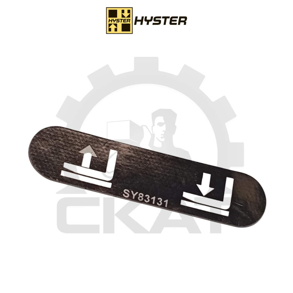 Наклейка левая на переключатель рукояти управления Hyster P1.3-3.0, S1.00-1.60