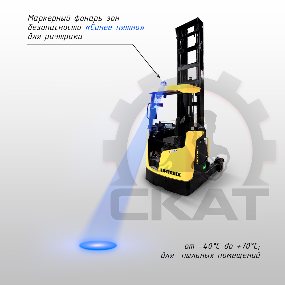 Сигнализация световая предупреждающая  Синее пятно для ричтраков