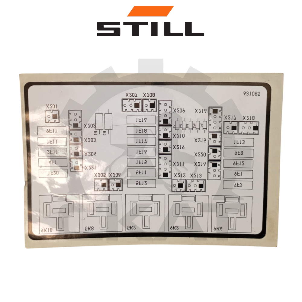Стикер на блок предохранителей Still R70, EGV10 133*90мм