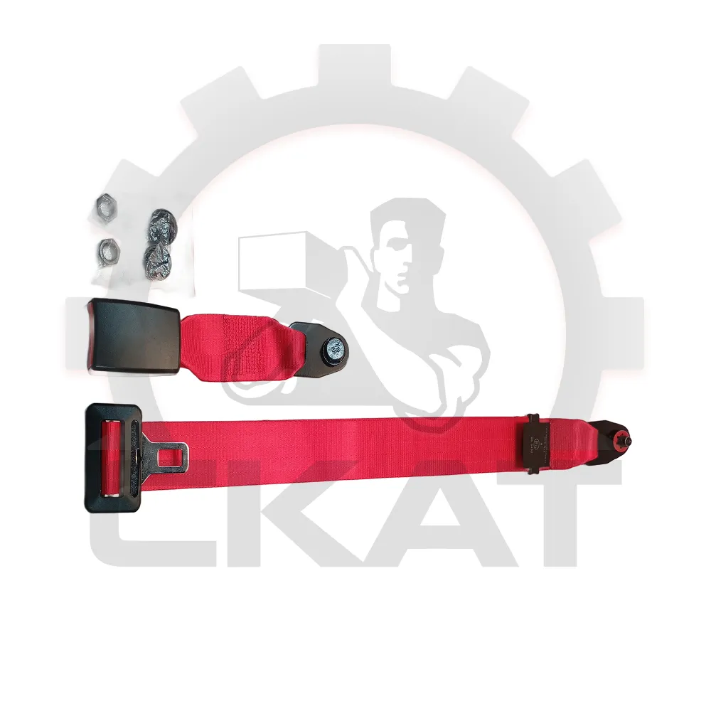 Ремень безопасности на вилочный погрузчик 2х точечный, статический, красный