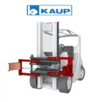 Захват для 1-2е бочки Kaup (Германия), г/п 700 кг, Ширина раскрытия лап: 400-1200 мм. С устройством смещения каретки в бок и регулировкой давления