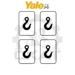 Наклейка КРЮК обозначение точки крепления Yale MP13-30, MS10-16, MR14-25