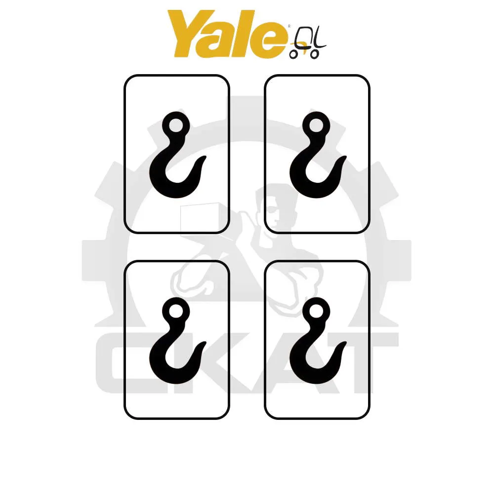 Наклейка КРЮК обозначение точки крепления Yale MP13-30, MS10-16, MR14-25