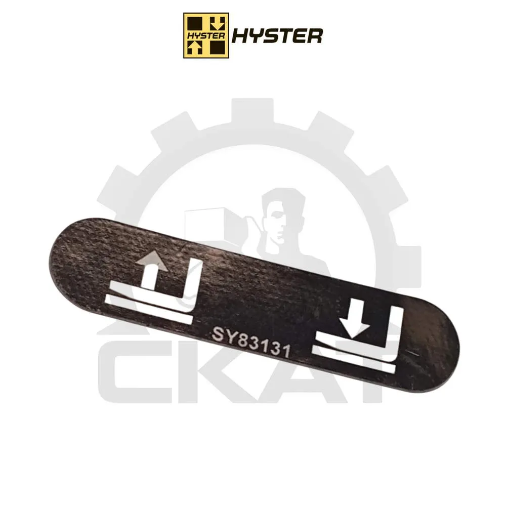 Наклейка левая на переключатель рукояти управления Hyster P1.3-3.0, S1.00-1.60