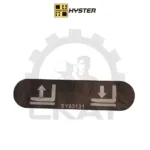 Наклейка левая на переключатель рукояти управления Hyster P1.3-3.0, S1.00-1.60