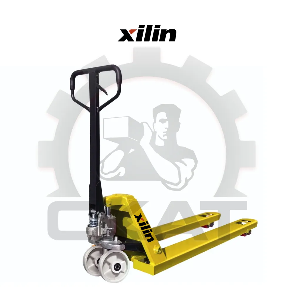 Тележка гидравлическая Xilin DB2000 с нейлоновыми колёсами (грузоподъемность 2,0 т)