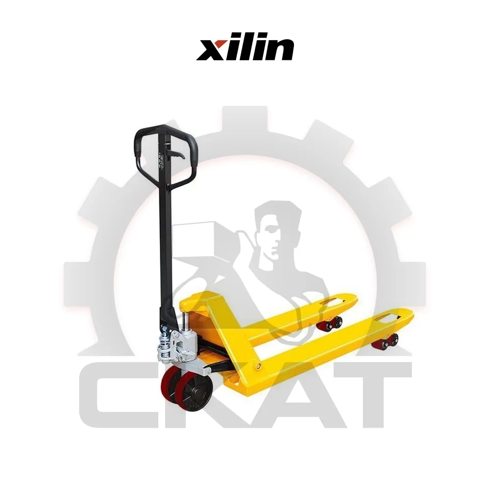 Тележка гидравлическая Xilin DF2500 (г/п 2.5тн, укороченные вилы 800 мм, колеса полиуретан двойные)