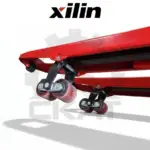 Гидравлическая тележка Xilin HP2.5 (г/п 2500 кг, вилы 800 мм) коротковильная, двойные полиуретановые колеса